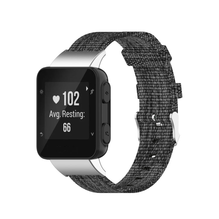 Compatible with Garmin Compatible witherunner 35 / 30 Universal Nylon Canvas Watch Band(Grey) - Watch Bands by PMC TechLife | Online Shopping South Africa | PMC TechLife | Buy Now Pay Later Mobicred