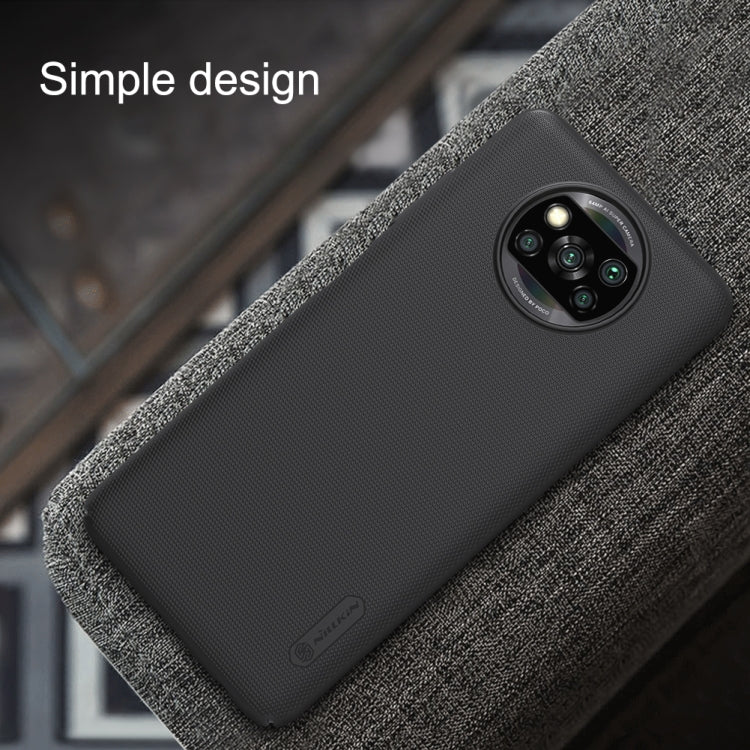 For Xiaomi Poco X3 NFC NILLKIN Frosted Concave-convex Texture PC Protective Case(Black) - Xiaomi Cases by NILLKIN | Online Shopping South Africa | PMC Jewellery