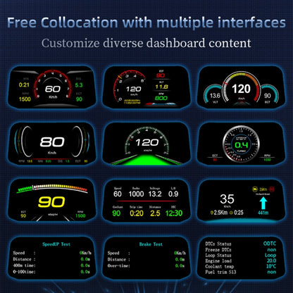 C3 OBD2 + GPS Mode Car Head-up Display HUD Overspeed / Speed / Water Temperature Too High / Voltage Too Low / Engine Failure Alarm / Fatigue Driving Reminder / Navigation Function - Head Up Display System by PMC Jewellery | Online Shopping South Africa | PMC Jewellery