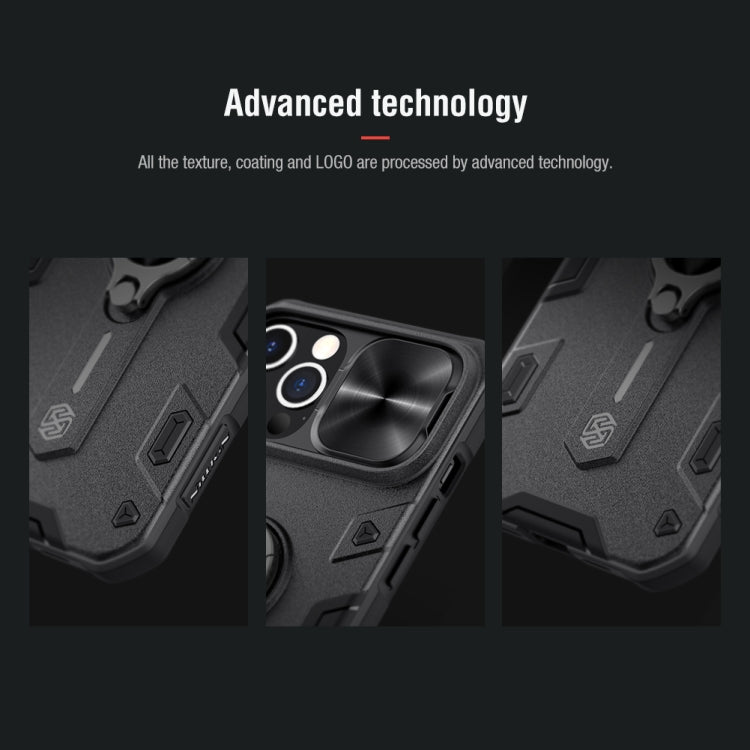 For iPhone 12 Pro Max NILLKIN Shockproof CamShield Armor Protective Case with Invisible Ring Holder(Black) - iPhone 12 / 12 Pro Cases by NILLKIN | Online Shopping South Africa | PMC Jewellery