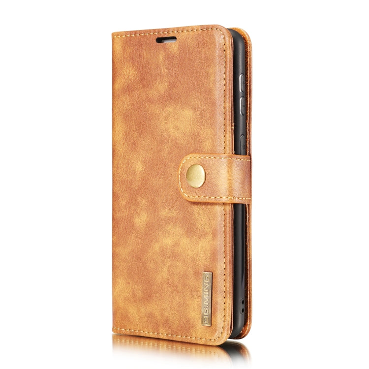 For Samsung Galaxy S21 5G DG.MING Crazy Horse Texture Flip Detachable Magnetic Leather Case with Holder & Card Slots & Wallet(Brown) - Galaxy S21 5G Cases by DG.MING | Online Shopping South Africa | PMC Jewellery | Buy Now Pay Later Mobicred