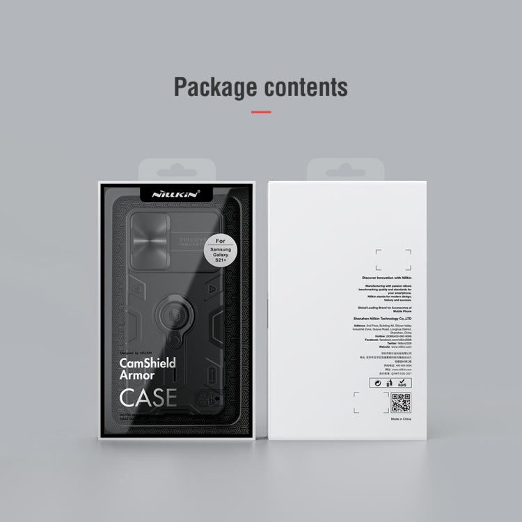 For Samsung Galaxy S21+ 5G NILLKIN Shockproof CamShield Armor Protective Case with Invisible Ring Holder(Blue) - Galaxy S21+ 5G Cases by NILLKIN | Online Shopping South Africa | PMC TechLife
