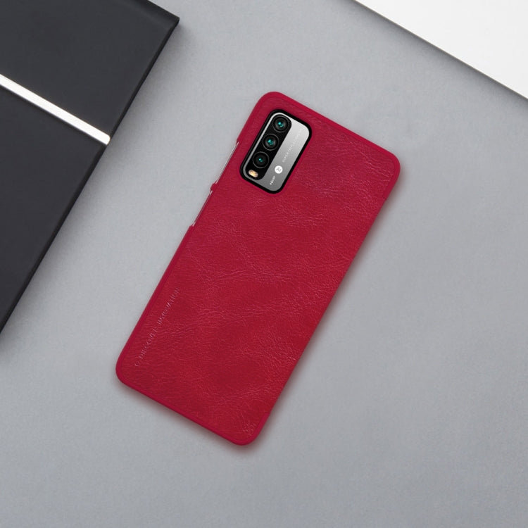 For Xiaomi Redmi Note 9 4G / 9 Power NILLKIN QIN Series Crazy Horse Texture Horizontal Flip Leather Case with Card Slot(Red) - Xiaomi Cases by NILLKIN | Online Shopping South Africa | PMC Jewellery