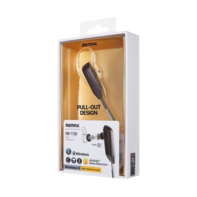 Remax RB-T38 Bluetooth 5.0 Wireless Metal Noise Reduction Bluetooth Earphone(Black) - free shipping - PMC TechLife - Order now!