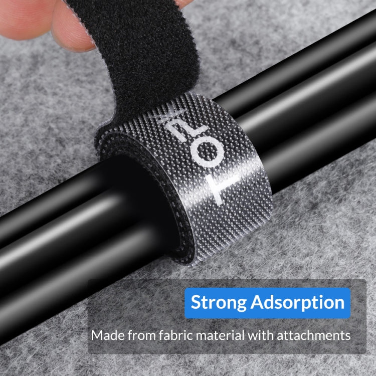 4 PCS TOPK Reusable & Dividable Nylon Tie-wraps Hook and Loop Fastener Cable Ties, Length:2m - free shipping - PMC TechLife - Order now!