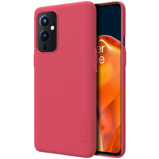 For OnePlus 9 (EU/NA Version) NILLKIN Frosted Concave-convex Texture PC Protective Case(Red) - OnePlus Cases by NILLKIN | Online Shopping South Africa | PMC Jewellery