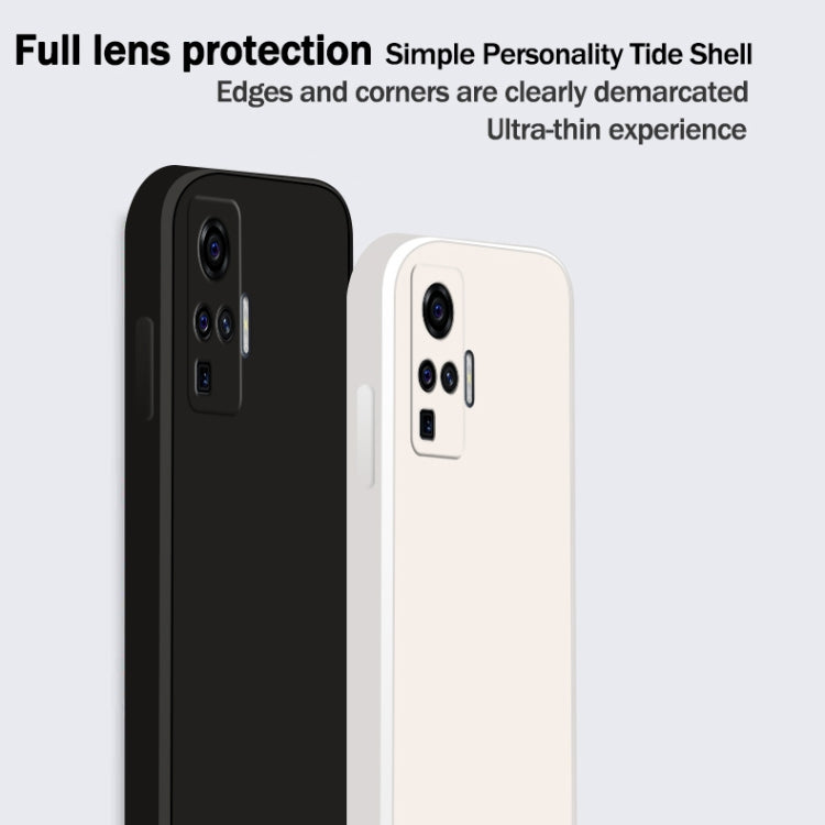 For vivo X50 Pro Solid Color Imitation Liquid Silicone Straight Edge Dropproof Full Coverage Protective Case(Red) - free shipping - PMC TechLife - Order now!