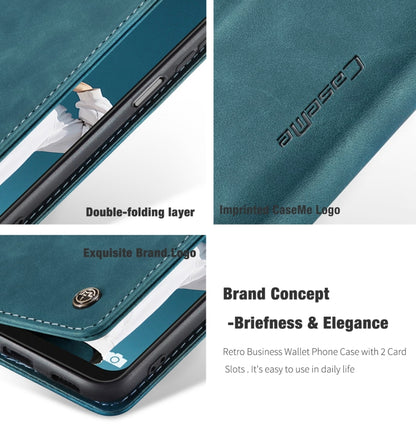 For Samsung Galaxy A22 5G CaseMe 013 Multifunctional Horizontal Flip Leather Case with Card Slot & Holder & Wallet(Blue) - Galaxy Phone Cases by CaseMe | Online Shopping South Africa | PMC Jewellery