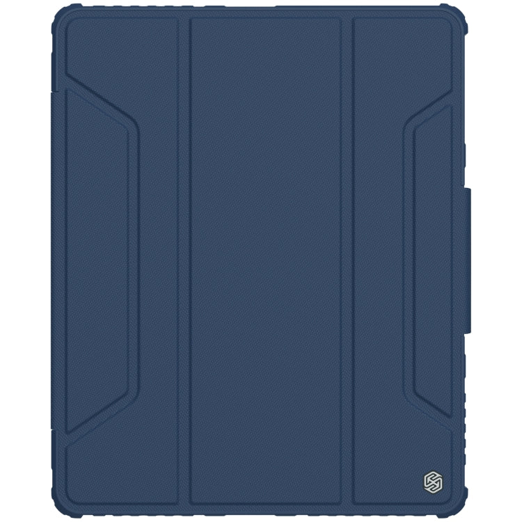 For iPad Pro 12.9 2022 / 2021 / 2020 NILLKIN Bumper Pro Horizontal Flip Leather Tablet Case with Pen Slot & Holder & Sleep / Wake-up Function (Blue) - iPad Pro 12.9 (2022/2021) Cases by NILLKIN | Online Shopping South Africa | PMC Jewellery