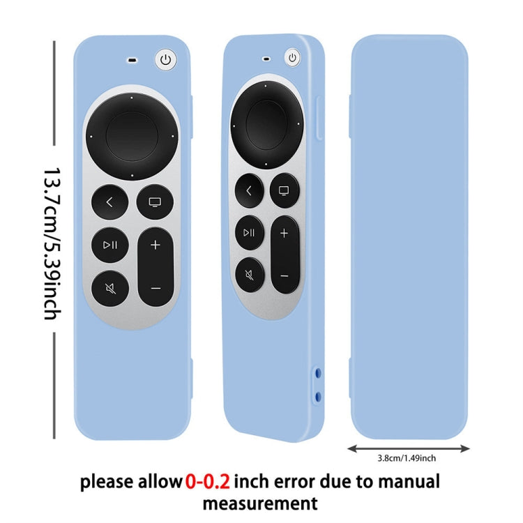 Silicone Protective Case Cover with Rope For Apple TV 4K 4th Siri Remote Controller(White) - Apple TV Accessories by PMC Jewellery | Online Shopping South Africa | PMC Jewellery