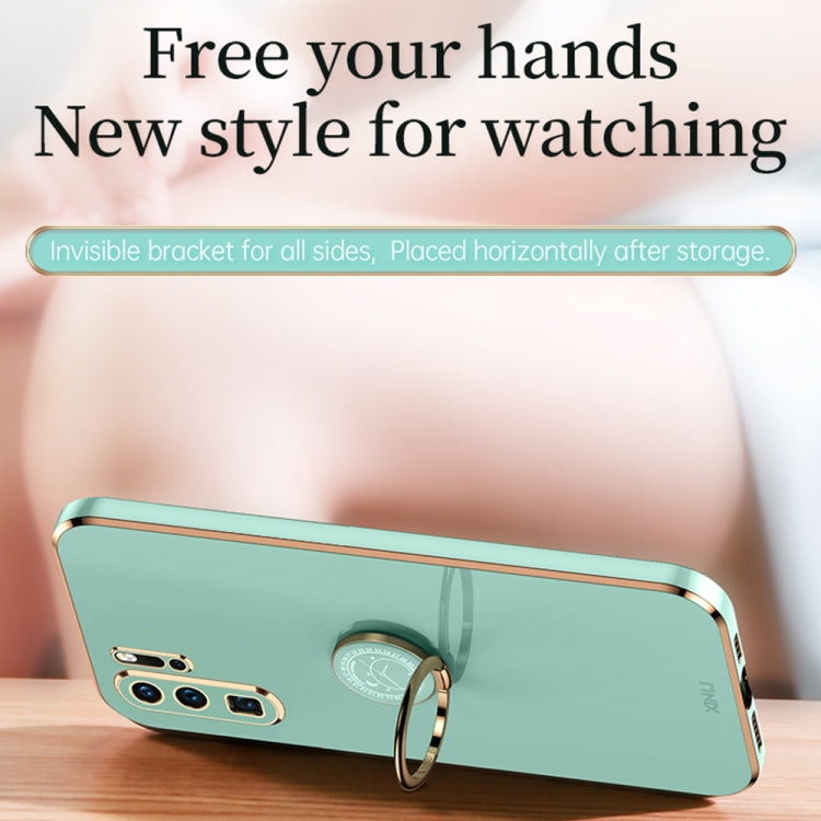 For Huawei P30 Pro XINLI Straight Edge 6D Electroplate TPU Phone Case with Ring Holder(Celestial Blue) - Huawei Cases by XINLI | Online Shopping South Africa | PMC TechLife | Buy Now Pay Later Mobicred