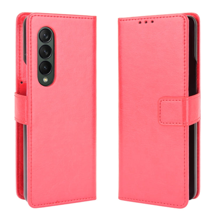 For Samsung Galaxy Z Fold3 5G Crazy Horse Texture Horizontal Flip Leather Case with Holder & Card Slots & Lanyard(Red) - Galaxy Phone Cases by GKK | Online Shopping South Africa | PMC Jewellery | Buy Now Pay Later Mobicred