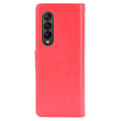 For Samsung Galaxy Z Fold3 5G Crazy Horse Texture Horizontal Flip Leather Case with Holder & Card Slots & Lanyard(Red) - Galaxy Phone Cases by GKK | Online Shopping South Africa | PMC Jewellery | Buy Now Pay Later Mobicred