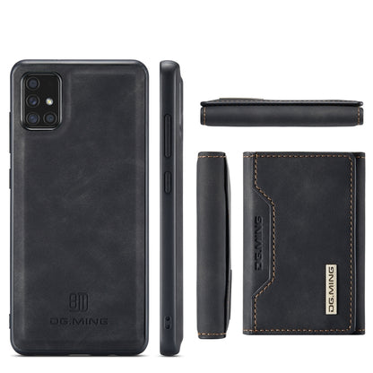 For Samsung Galaxy A51 DG.MING M2 Series 3-Fold Multi Card Bag Back Cover Shockproof Case with Wallet & Holder Function(Black) - Galaxy Phone Cases by DG.MING | Online Shopping South Africa | PMC Jewellery | Buy Now Pay Later Mobicred