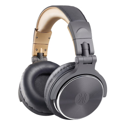 OneOdio Pro-10 Head-mounted Noise Reduction Wired Headphone with Microphone, Color:Grey Khaki - Multimedia Headset by OneOdio | Online Shopping South Africa | PMC Jewellery