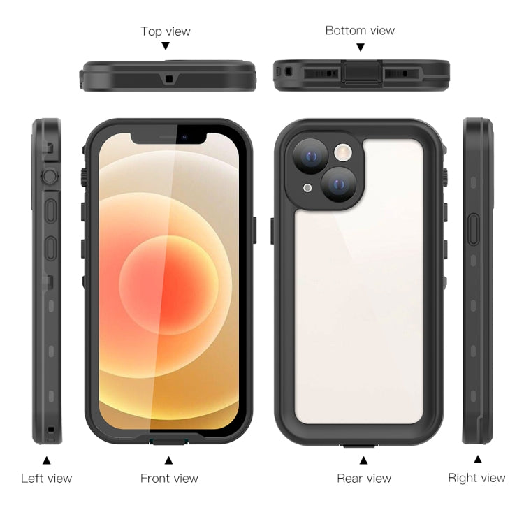 For iPhone 13 mini RedPepper Transparent Dot Shockproof Waterproof PC + TPU Protective Case (Black) - free shipping - PMC TechLife - Order now!