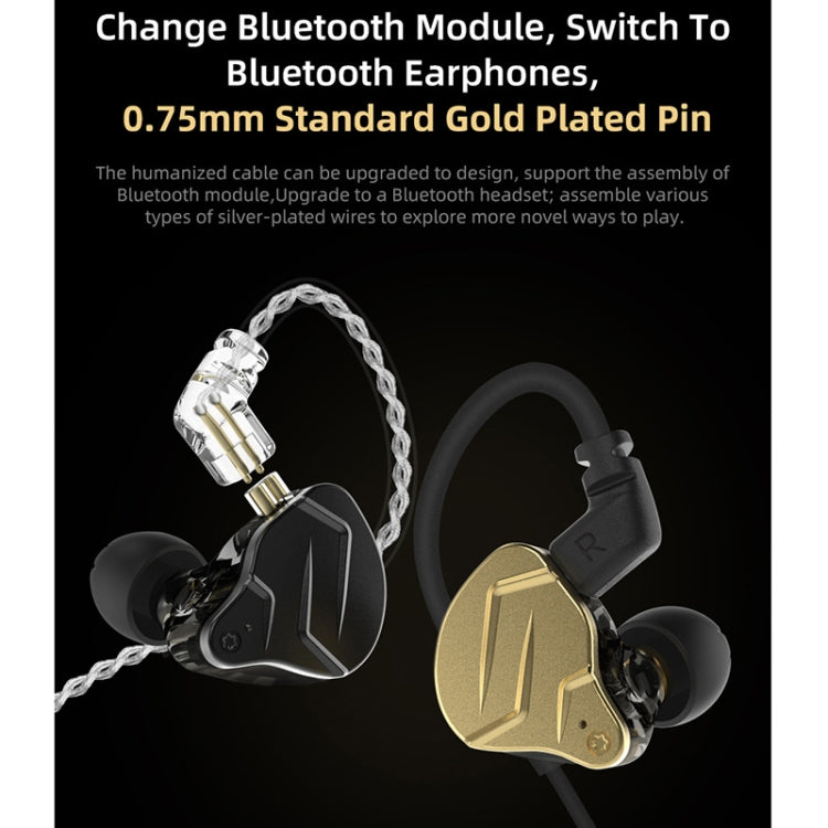 KZ ZSN Pro X Ring Iron Hybrid Drive Metal In-ear Wired Earphone, Standard Version(Gold) - In Ear Wired Earphone by KZ | Online Shopping South Africa | PMC Jewellery