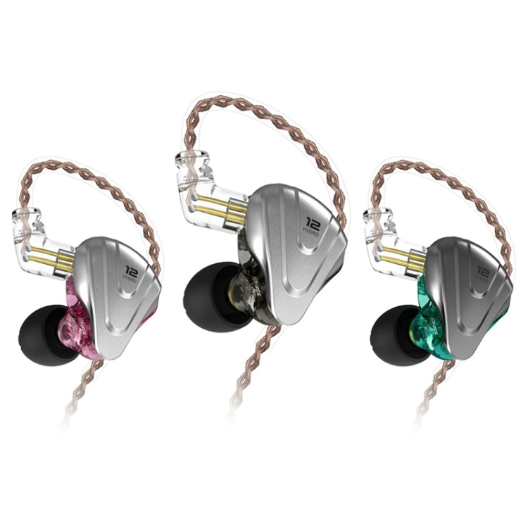 KZ ZSX 12-unit Ring Iron Metal Gaming In-ear Wired Earphone, Mic Version(Cyan) - In Ear Wired Earphone by KZ | Online Shopping South Africa | PMC Jewellery