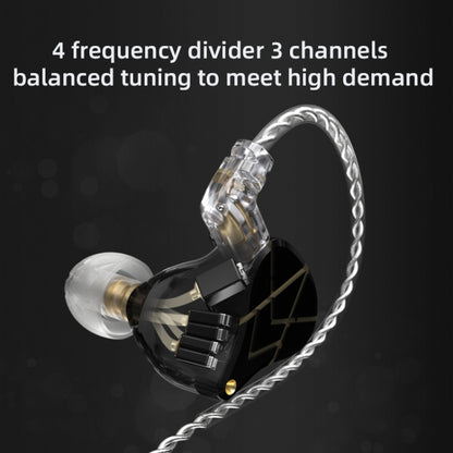 KZ ASX 20-unit Balance Armature Monitor HiFi In-Ear Wired Earphone No Mic(Silver) - In Ear Wired Earphone by KZ | Online Shopping South Africa | PMC Jewellery | Buy Now Pay Later Mobicred