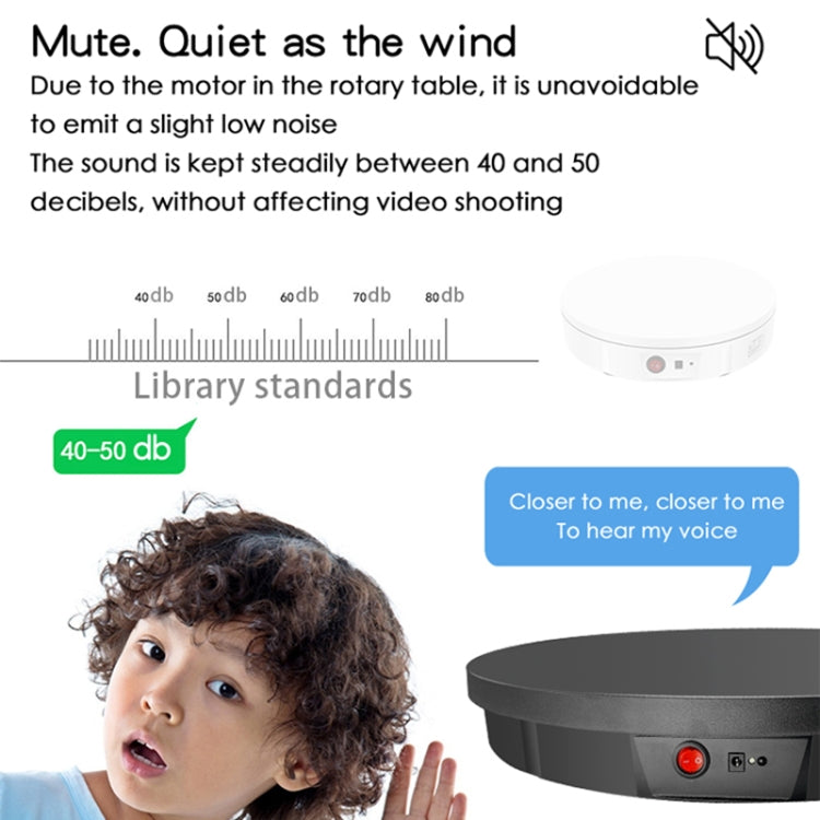 52cm Remote Control Electric Rotating Turntable Display Stand Video Shooting Props Turntable, Plug-in Power, Power Plug:EU Plug(Black) -  by PMC TechLife | Online Shopping South Africa | PMC TechLife