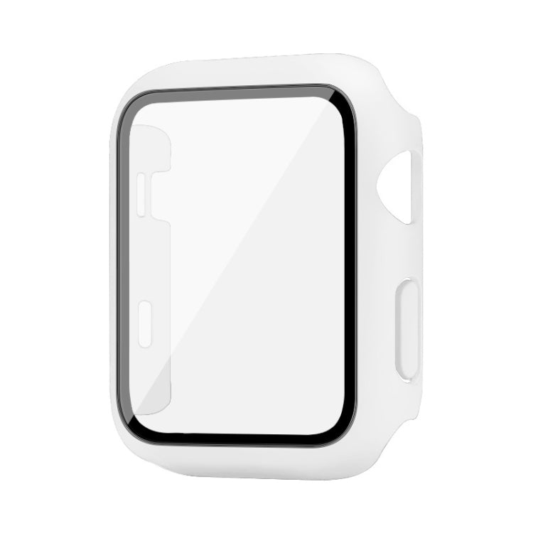 IMAK Shockproof PC Protective Case with Tempered Glass Film For Apple Watch Series 3 & 2 & 1 38mm(White) - Watch Cases by imak | Online Shopping South Africa | PMC Jewellery | Buy Now Pay Later Mobicred