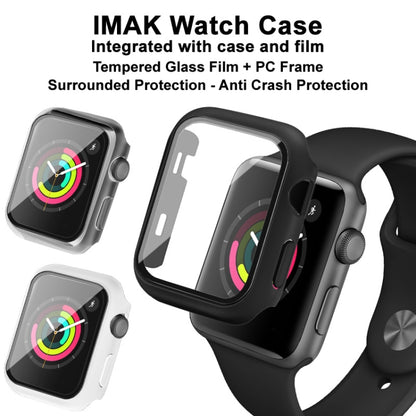 IMAK Shockproof PC Protective Case with Tempered Glass Film For Apple Watch Series 3 & 2 & 1 38mm(Transparent) - Watch Cases by imak | Online Shopping South Africa | PMC Jewellery | Buy Now Pay Later Mobicred