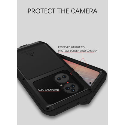 For Huawei P50 Pro LOVE MEI Metal Shockproof Waterproof Dustproof Protective Phone Case without Glass(Black) - Huawei Cases by LOVE MEI | Online Shopping South Africa | PMC Jewellery | Buy Now Pay Later Mobicred