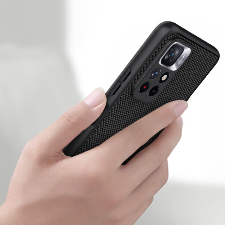 For Xiaomi Redmi Note 11 5G / 11T 5G / 11S 5G / Poco M4 Pro 5G NILLKIN 3D Textured Nylon Fiber TPU Phone Case(Black) - Redmi Note 11 Case by NILLKIN | Online Shopping South Africa | PMC Jewellery