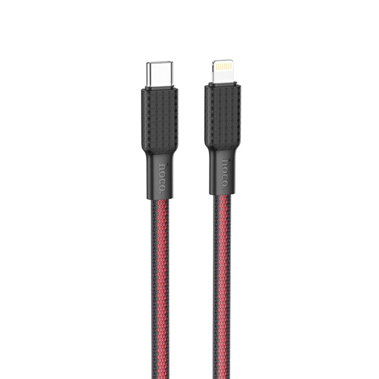 hoco X69 8 Pin Jaeger PD Charging Data Cable, Length: 1m(Black Red) - Normal Style Cable by hoco | Online Shopping South Africa | PMC Jewellery