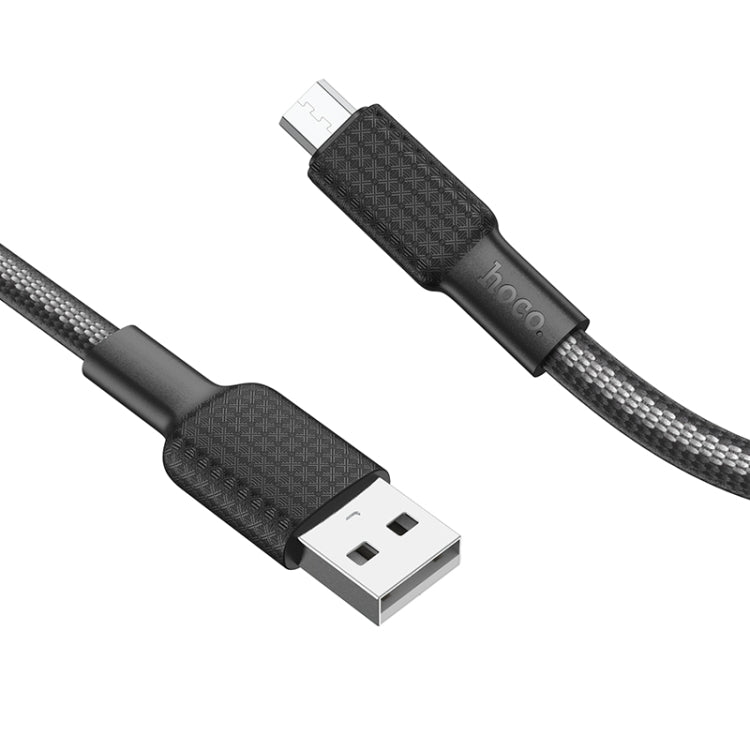 hoco X69 Micro USB Jaeger Charging Data Cable, Length: 1m(Black White) - Micro USB Cable by hoco | Online Shopping South Africa | PMC Jewellery