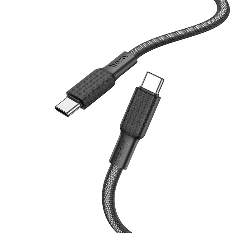 hoco X69 60W Type-C / USB-C to Type-C / USB-C Jaeger Charging Data Cable, Length: 1m(Black White) - USB-C & Type-C Cable by hoco | Online Shopping South Africa | PMC Jewellery