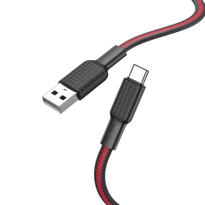 hoco X69 Type-C / USB-C Jaeger Charging Data Cable, Length: 1m(Black Red) - USB-C & Type-C Cable by hoco | Online Shopping South Africa | PMC Jewellery
