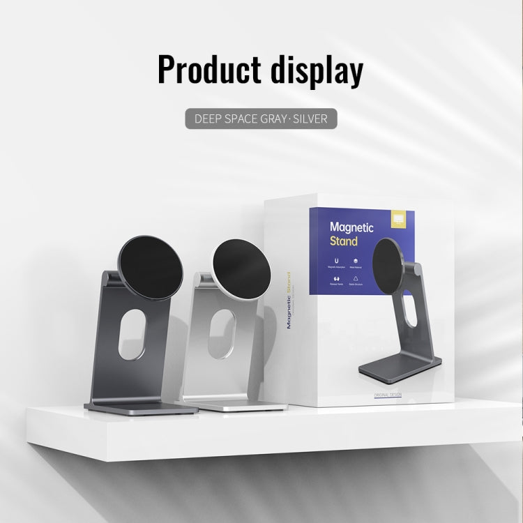 R-JUST SJ18 Square Desktop Magnetic Holder(Silver) - free shipping - PMC TechLife - Order now!