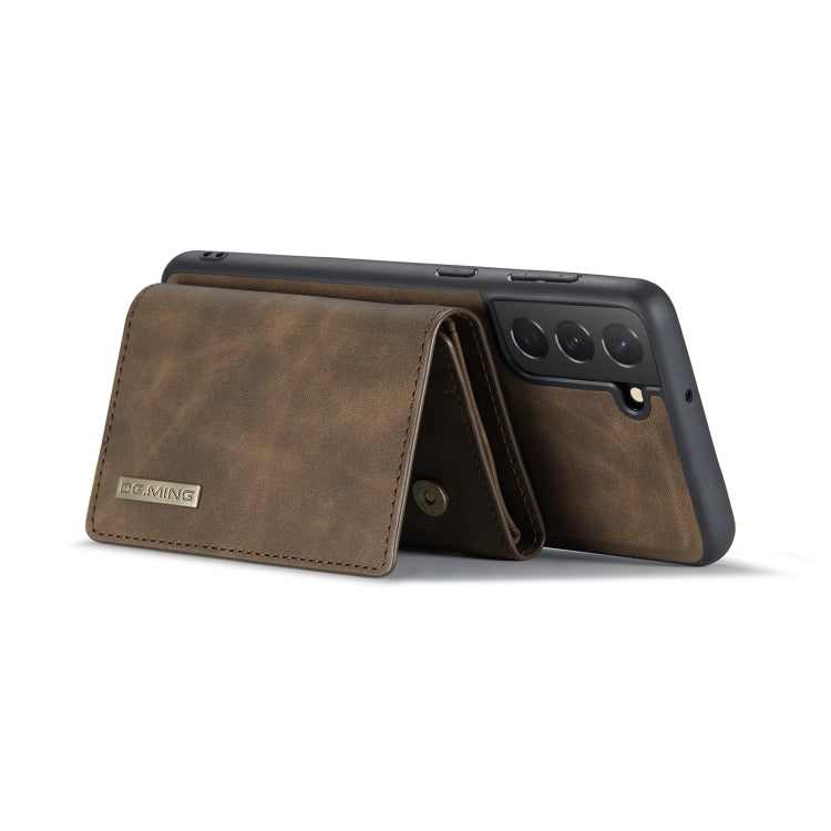 For Samsung Galaxy S22 5G DG.MING M1 Series 3-Fold Multi Card Wallet Phone Case(Coffee) - Galaxy S22 5G Cases by DG.MING | Online Shopping South Africa | PMC Jewellery | Buy Now Pay Later Mobicred