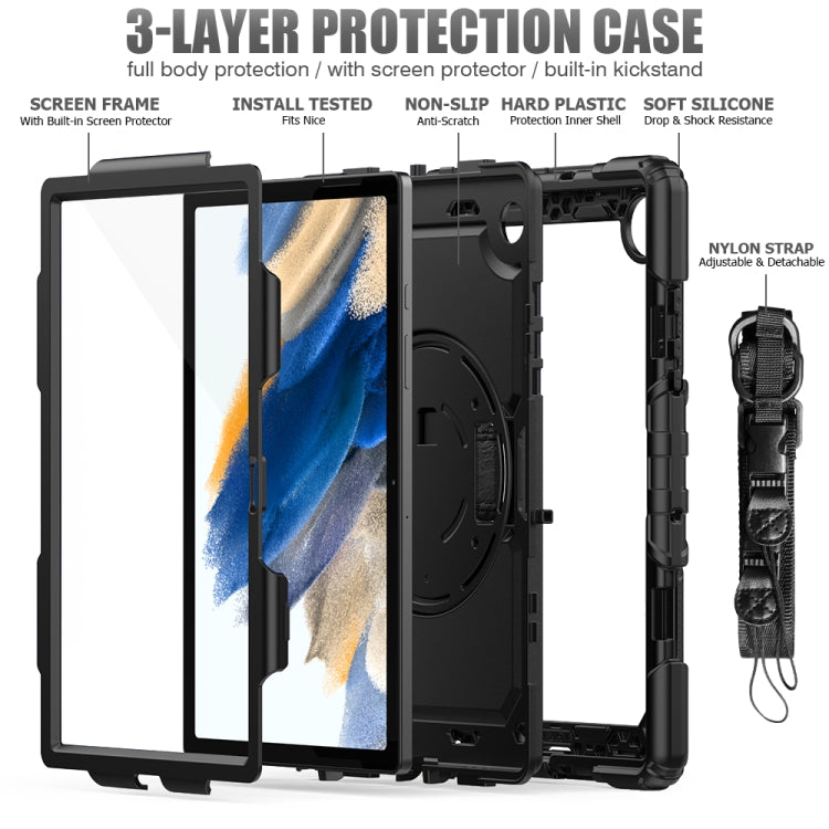 For Samsung Galaxy Tab A8 10.5 2021 X200 / X205 Silicone + PC Tablet Case(Black) - free shipping - PMC TechLife - Order now!