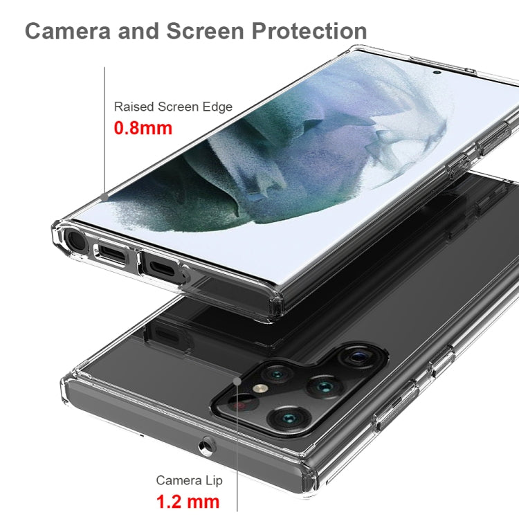For Samsung Galaxy S22 Ultra 5G Shockproof Scratchproof TPU + Acrylic Phone Case(Black) - Galaxy S22 Ultra 5G Cases by PMC TechLife | Online Shopping South Africa | PMC TechLife | Buy Now Pay Later Mobicred