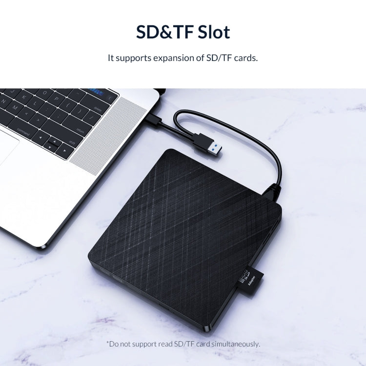 ORICO XD008 External DVD Drive Extension(Black) - free shipping - PMC TechLife - Order now!