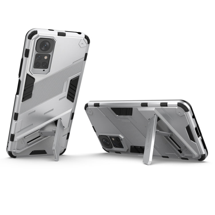 For Xiaomi Redmi Note 11 / Note 11S Global Punk Armor 2 in 1 PC + TPU Shockproof Phone Case with Invisible Holder(White) - Xiaomi Cases by PMC Jewellery | Online Shopping South Africa | PMC Jewellery