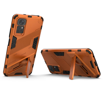 For Xiaomi Redmi Note 11 / Note 11S Global Punk Armor 2 in 1 PC + TPU Shockproof Phone Case with Invisible Holder(Orange) - Xiaomi Cases by PMC Jewellery | Online Shopping South Africa | PMC Jewellery