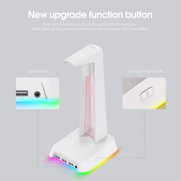 ONIKUMA ST-2 RGB Lighting Headset Holder Stand(White) - Headset Stand by ONIKUMA | Online Shopping South Africa | PMC TechLife | Buy Now Pay Later Mobicred