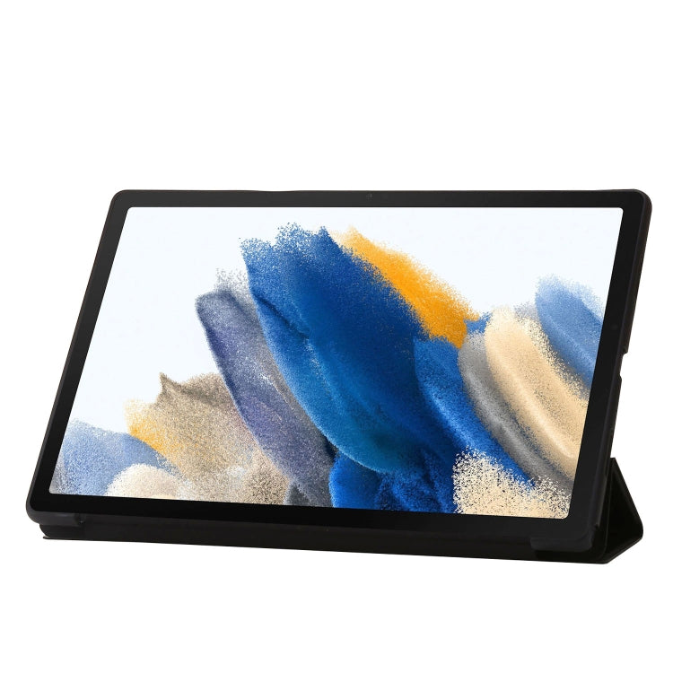 For Samsung Galaxy Tab A8 10.5 2021 TPU Three-fold Horizontal Flip Leather Case(Black) - free shipping - PMC TechLife - Order now!