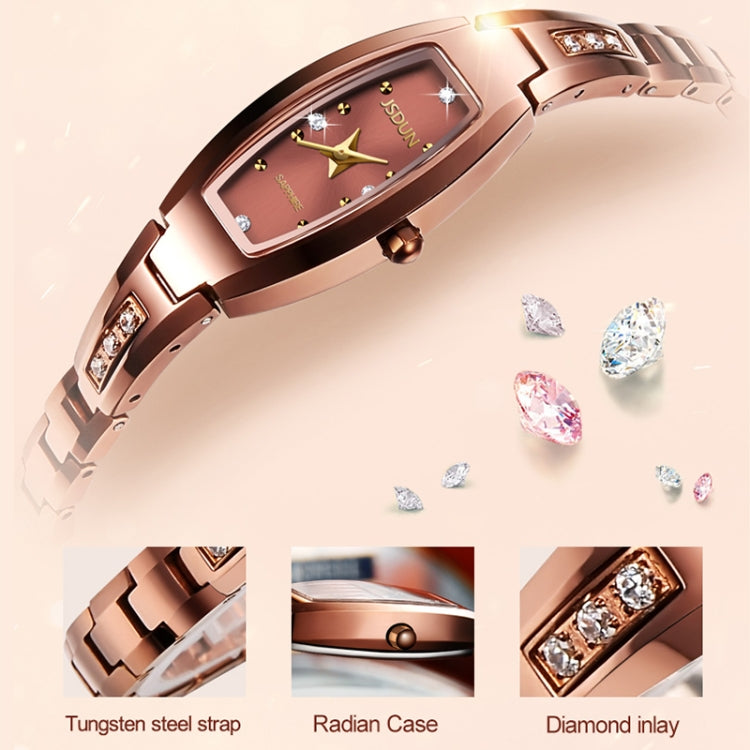 JIN SHI DUN 6530 Women Fashion Dual Calendar Luminous Quartz Watch(Gold) - Metal Strap Watches by JIN SHI DUN | Online Shopping South Africa | PMC Jewellery | Buy Now Pay Later Mobicred