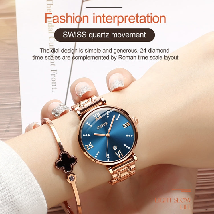 JIN SHI DUN 6533 Women Fashion Waterproof Ultra-thin Quartz Watch(White) - Metal Strap Watches by JIN SHI DUN | Online Shopping South Africa | PMC Jewellery | Buy Now Pay Later Mobicred