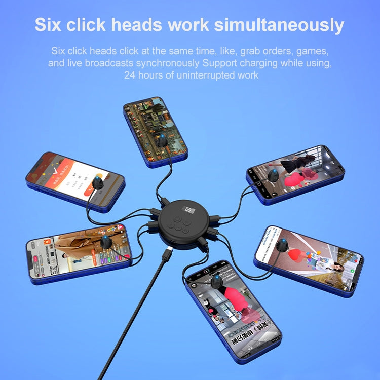 G30 Universal Digital Display Like Device Mobile Phone Automatic Screen Clicker, Style:One Machine with One Head(Black) - Other Accessories by PMC TechLife | Online Shopping South Africa | PMC TechLife