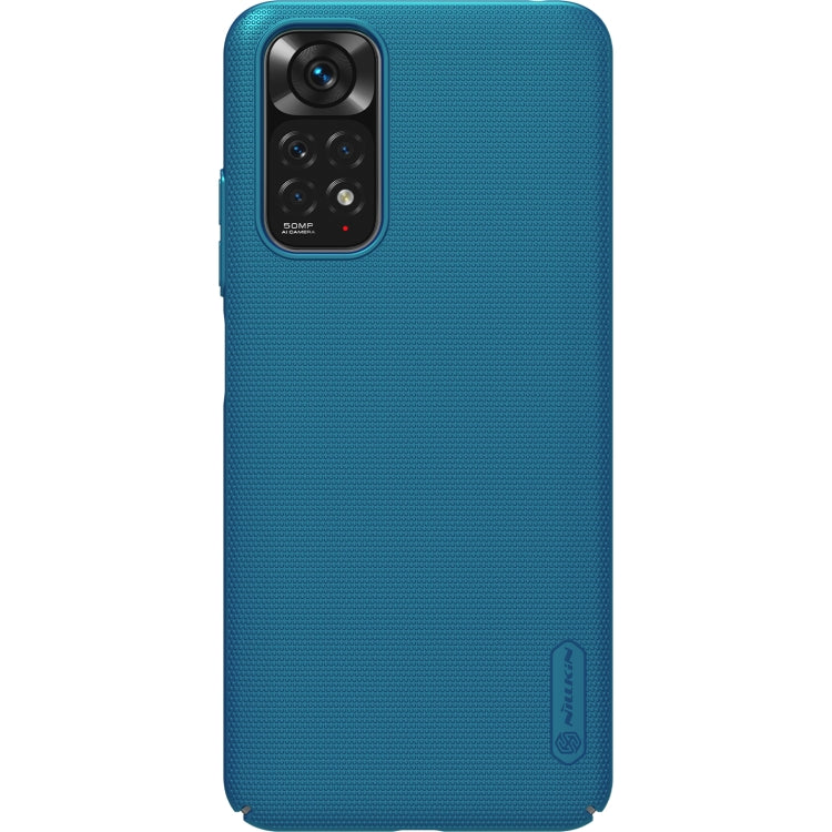 For Xiaomi Redmi Note 11 4G Global NILLKIN Frosted PC Phone Case(Blue) - Xiaomi Cases by NILLKIN | Online Shopping South Africa | PMC Jewellery
