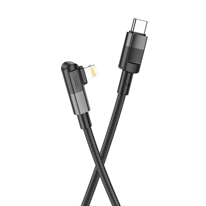 hoco U108 20W USB-C / Type-C to 8 Pin PD Charging Data Cable, Cable Length:1.2m(Black) - 2 in 1 Cable by hoco | Online Shopping South Africa | PMC Jewellery