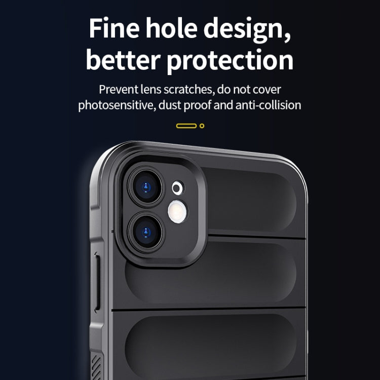 For iPhone 12 Magic Shield TPU + Flannel Phone Case(Black) - iPhone 12 / 12 Pro Cases by PMC TechLife | Online Shopping South Africa | PMC TechLife | Buy Now Pay Later Mobicred