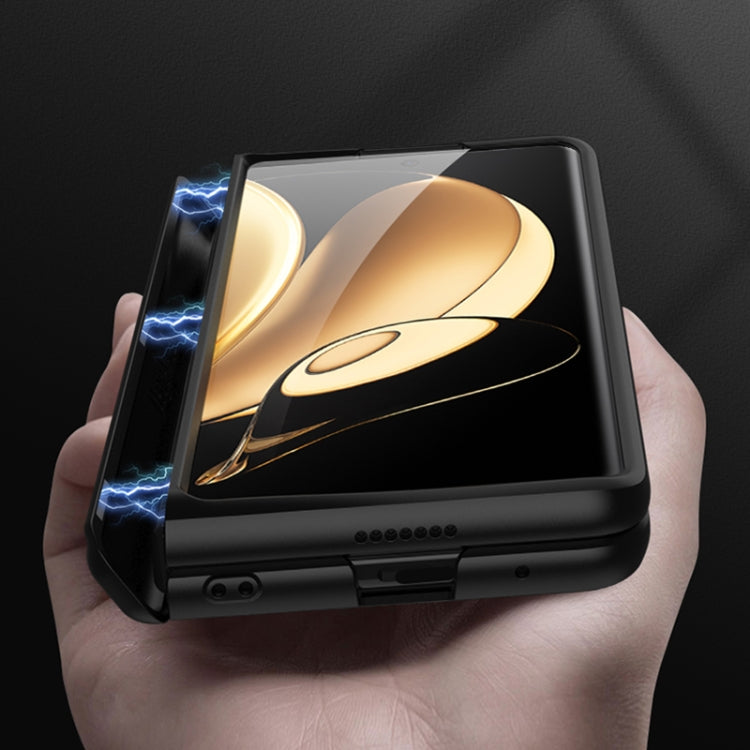 For Honor Magic V 5G GKK Magnetic Hinge Full Coverage Phone Case(Silver) - Honor Cases by GKK | Online Shopping South Africa | PMC Jewellery