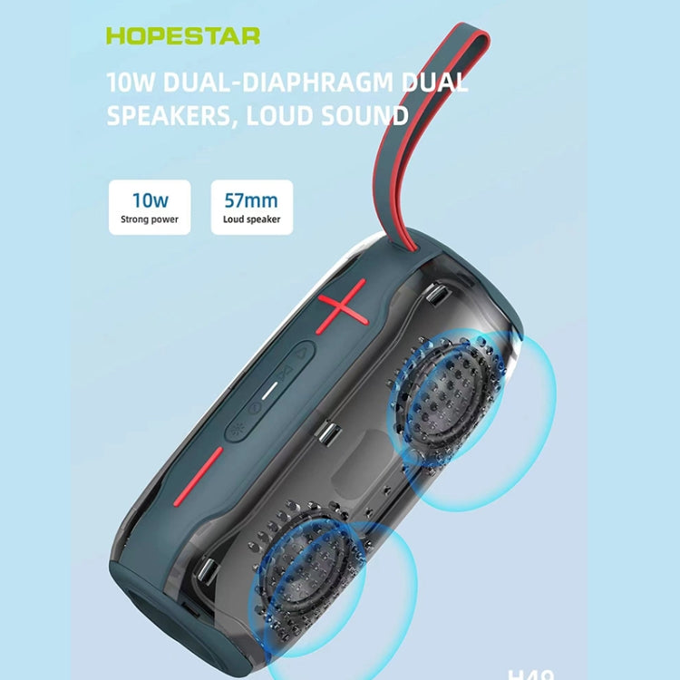 HOPESTAR H49 RGB Light TWS Waterproof Wireless Bluetooth Speaker(Red) - Waterproof Speaker by HOPESTAR | Online Shopping South Africa | PMC Jewellery