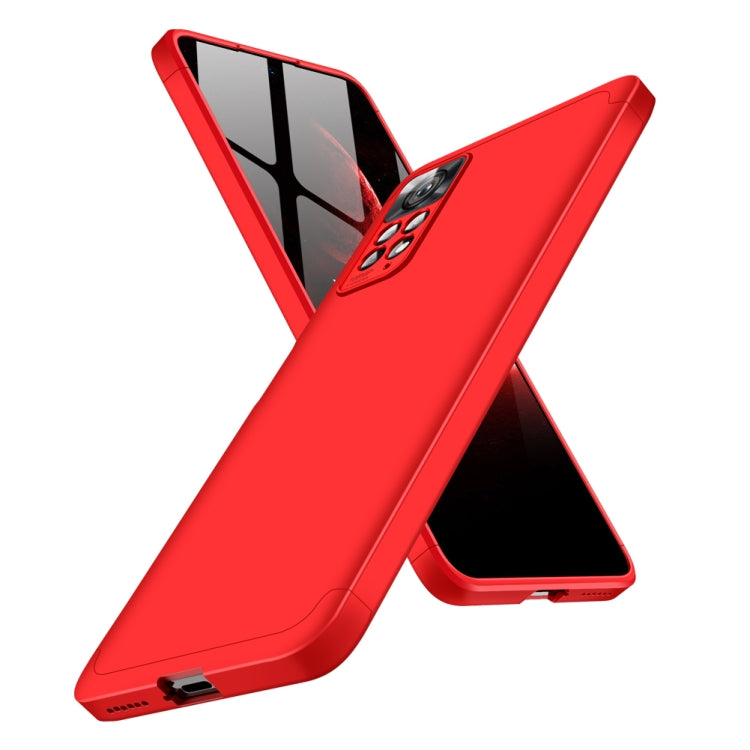 For Xiaomi Redmi Note 11 Pro 4G / 5G Global GKK Three Stage Splicing Full Coverage PC Case(Red) - Redmi Note 11 Pro Case by GKK | Online Shopping South Africa | PMC Jewellery